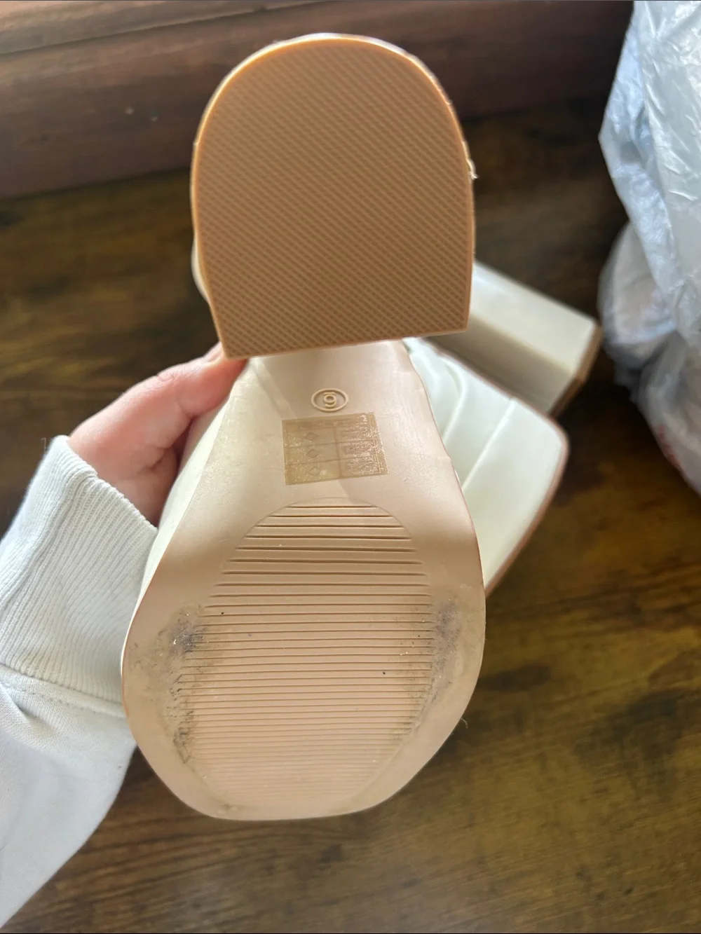 Dream Pairs Ivory Platform Ankle-Strap Heels